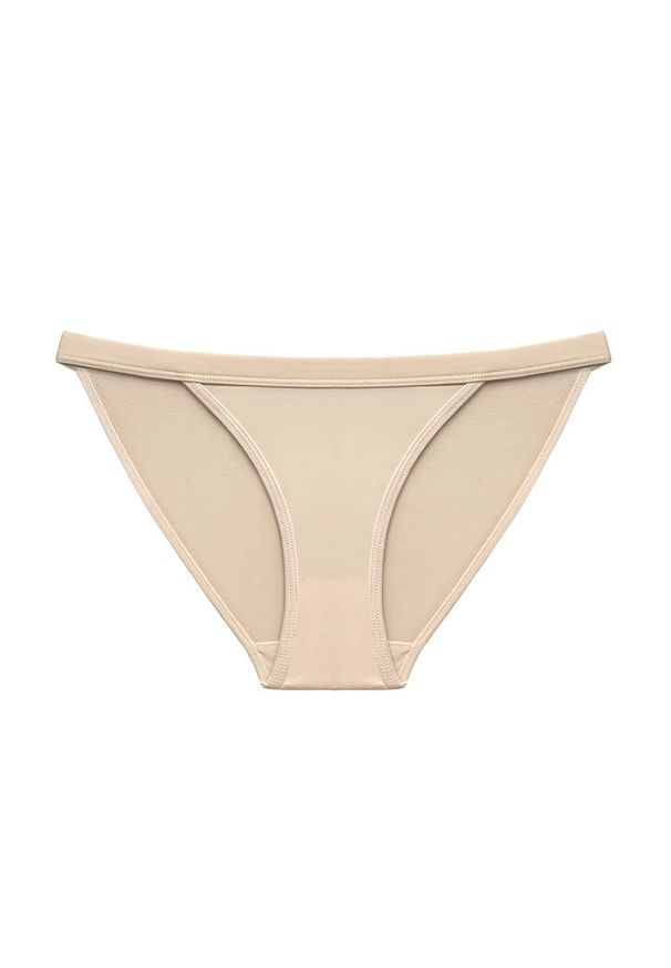 Intica - Tangi biodrówki elastyczne miękkie na co dzień Agafia. Stan: obniżony. Kolor: beżowy. Materiał: materiał