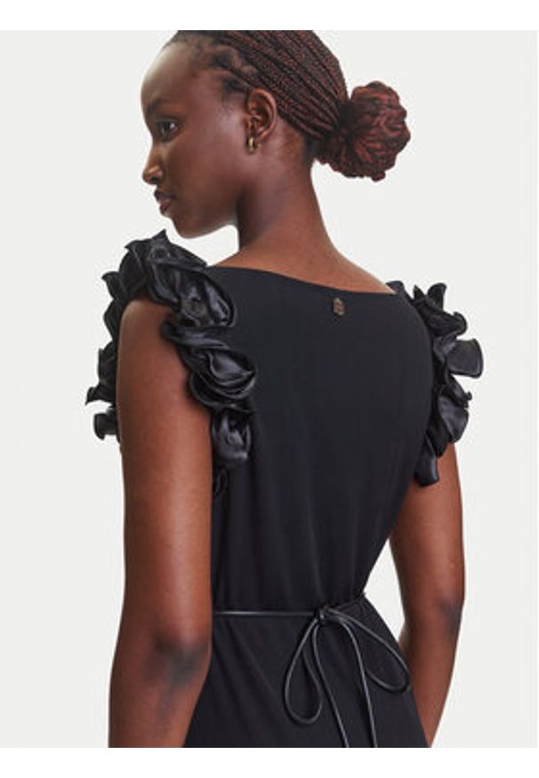 Fracomina Sukienka koktajlowa FR25SD3005J46301 Czarny Regular Fit. Kolor: czarny. Materiał: syntetyk. Styl: wizytowy