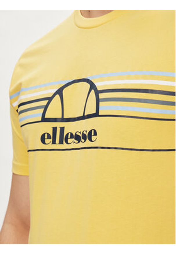 Ellesse T-Shirt Lentamente SHV11918 Żółty Regular Fit. Kolor: żółty. Materiał: bawełna