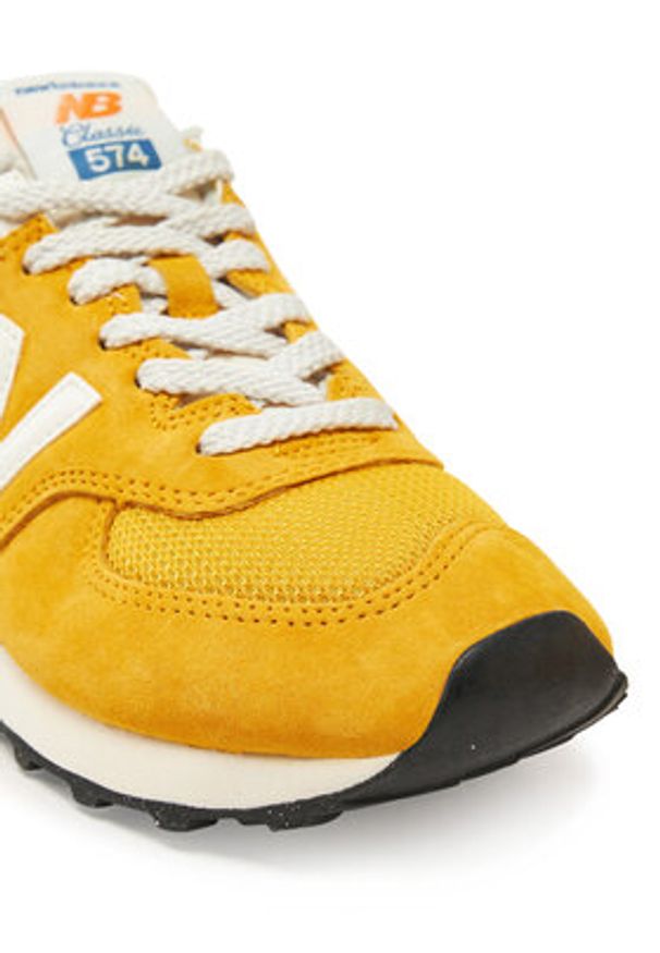 New Balance Sneakersy U574VPY Żółty. Kolor: żółty. Materiał: zamsz, skóra. Model: New Balance 574
