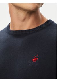 Beverly Hills Polo Club T-Shirt P-SS26M-M436344NVY Granatowy Regular Fit. Typ kołnierza: polo. Kolor: niebieski. Materiał: bawełna #4