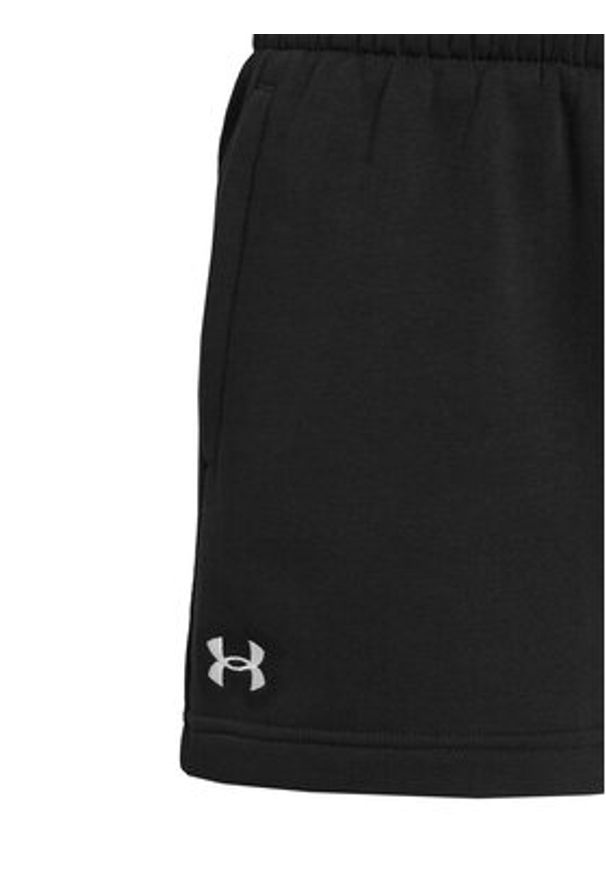Under Armour Szorty sportowe Rival Fleece Short 1382723-001 Czarny Loose Fit. Kolor: czarny. Materiał: bawełna