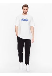 Puma T-Shirt Team Graphic 538256 Biały Relaxed Fit. Kolor: biały. Materiał: bawełna