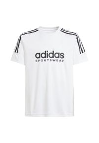 Adidas - Koszulka Tiro 24/7 Kids. Kolor: biały, wielokolorowy, czarny. Materiał: materiał