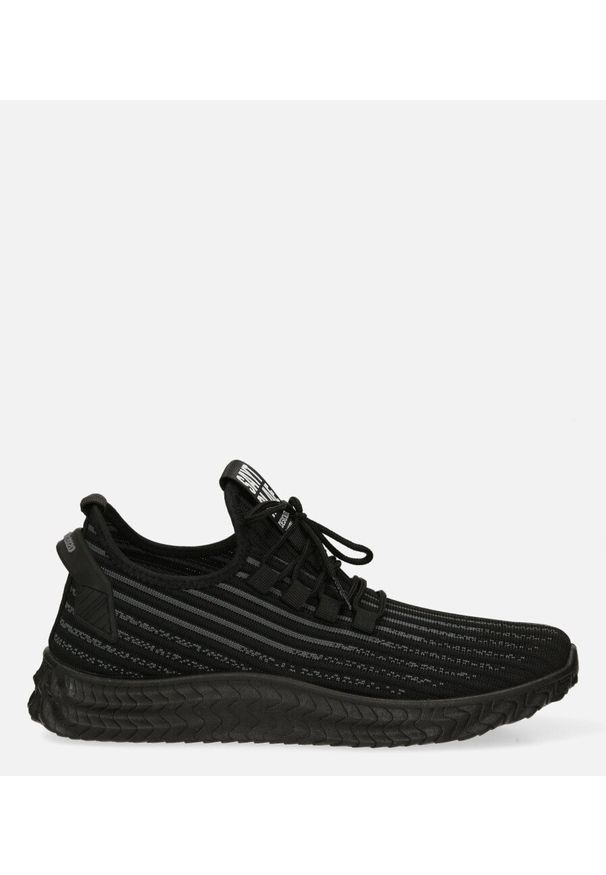 Casu - Czarne buty sportowe sznurowane casu 20a9/b. Kolor: czarny