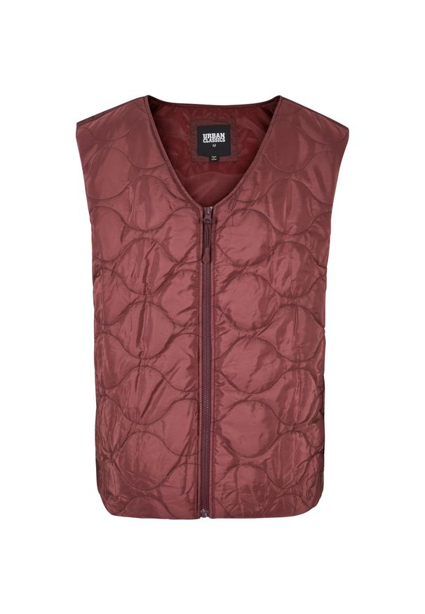 Kurtka bez rękawów z zamkiem błyskawicznym Urban Classics GT. Kolor: czerwony, wielokolorowy, brązowy. Materiał: puch. Długość rękawa: bez rękawów
