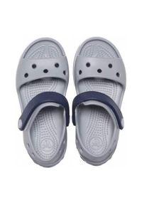 Buty do chodzenia dla dzieci Crocs Crosband Sandal Kids. Zapięcie: rzepy. Kolor: szary. Materiał: syntetyk, materiał. Sport: turystyka piesza