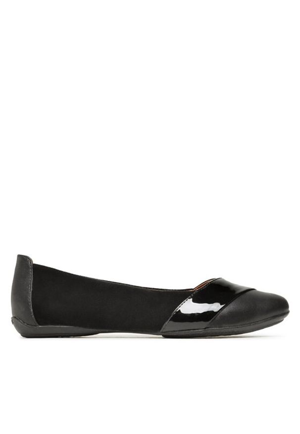 Geox Baleriny D Charlene A D35Y7A 021BC C9999 Czarny. Kolor: czarny. Materiał: skóra, zamsz