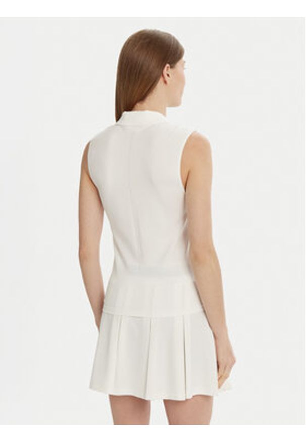 Lacoste Koszulka techniczna PF0614 Biały Slim Fit. Kolor: biały. Materiał: syntetyk