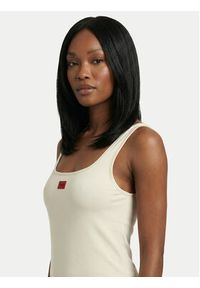 Hugo - HUGO Top 50557181 Beżowy Regular Fit. Kolor: beżowy. Materiał: syntetyk #2