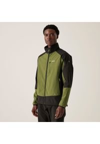 Regatta - Moutdale Męski softshell do wędrówek. Kolor: zielony. Materiał: poliester, elastan. Sport: turystyka piesza #1