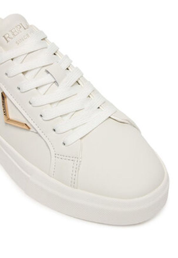 Replay - REPLAY Sneakersy GWZ7S .000.C0009L Biały. Kolor: biały. Materiał: skóra