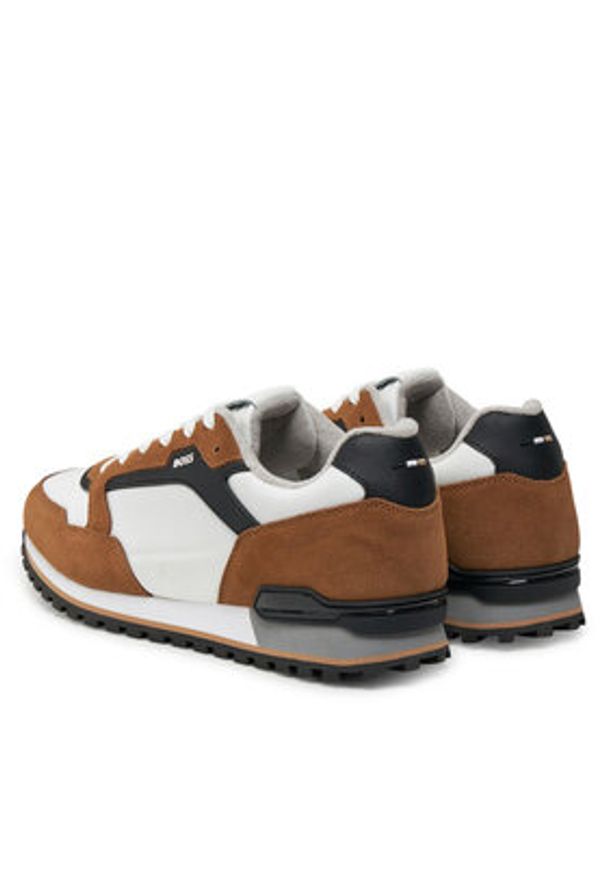 BOSS Sneakersy Parkour-L 50523221 Beżowy. Kolor: beżowy. Materiał: zamsz, skóra