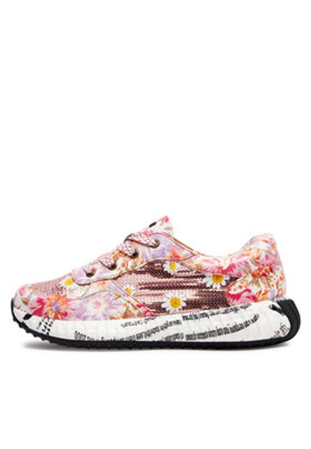 Laura Vita Sneakersy Burton 5 Kolorowy. Materiał: skóra. Wzór: kolorowy