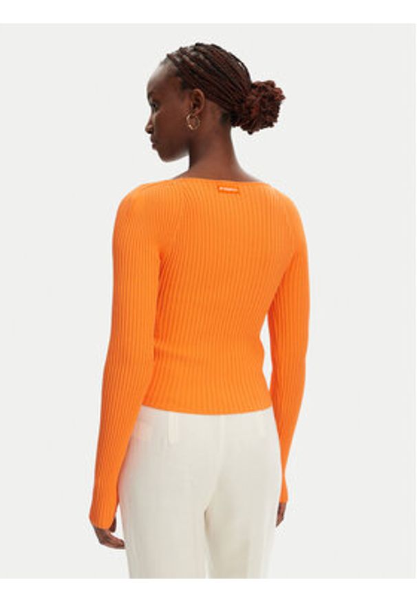 Pinko - PINKO Kardigan Vergina 104627 A2E6 Pomarańczowy Slim Fit. Kolor: pomarańczowy. Materiał: syntetyk