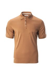 Koszulka militarna sportowa męska Magnum Polo. Typ kołnierza: polo. Kolor: brązowy. Materiał: bawełna. Wzór: moro