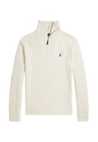 Polo Ralph Lauren Sweter 710974167003 Beżowy Regular Fit. Typ kołnierza: polo. Kolor: beżowy. Materiał: bawełna