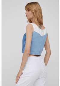 Pepe Jeans bluzka Ruby Blend damska wzorzysta. Okazja: na co dzień. Kolor: niebieski. Materiał: tkanina. Styl: casual #3