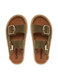 Bohonomad Espadryle Sydney SYD.12-00011 Khaki. Kolor: brązowy. Materiał: skóra #3