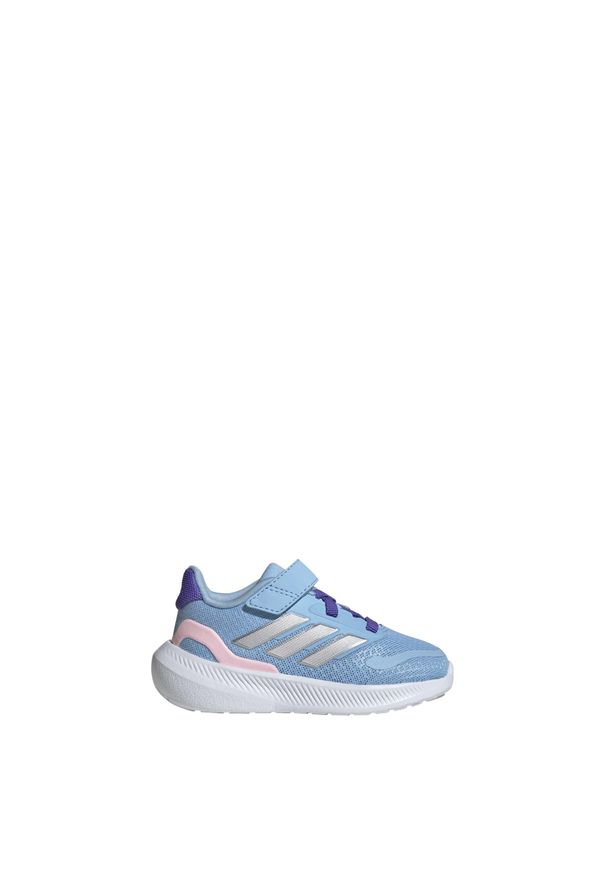 Adidas - Buty Runfalcon 5 Kids. Kolor: szary, niebieski, wielokolorowy, różowy. Materiał: materiał. Sport: bieganie