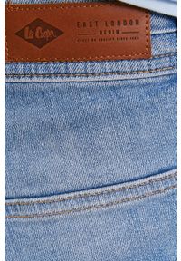 Lee Cooper Szorty jeansowe damskie gładkie high waist. Stan: podwyższony. Kolor: niebieski. Materiał: jeans. Wzór: gładki