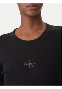Calvin Klein Jeans Bluzka Monogram LV047A803G Czarny Slim Fit. Kolor: czarny. Materiał: bawełna #4