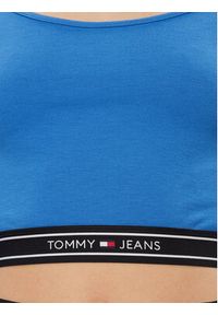 Tommy Jeans Bluzka DW0DW17394 Niebieski Slim Fit. Kolor: niebieski. Materiał: wiskoza