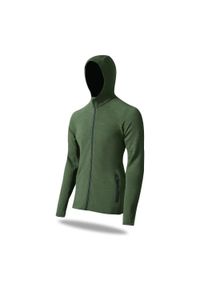 FJORK MERINO - Kurtka męska Merino Ultra 300. Kolor: zielony. Materiał: elastan, wełna
