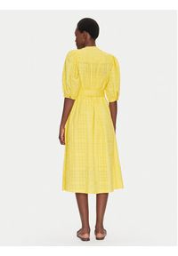 Barbour Sukienka letnia LDR0893YE32 Żółty Regular Fit. Kolor: żółty. Materiał: bawełna. Sezon: lato #2