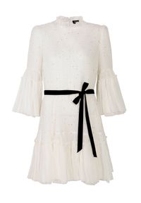 BY CABO - Biała sukienka z jedwabiu Arya. Kolor: biały. Materiał: jedwab. Wzór: aplikacja. Sezon: lato, wiosna #8