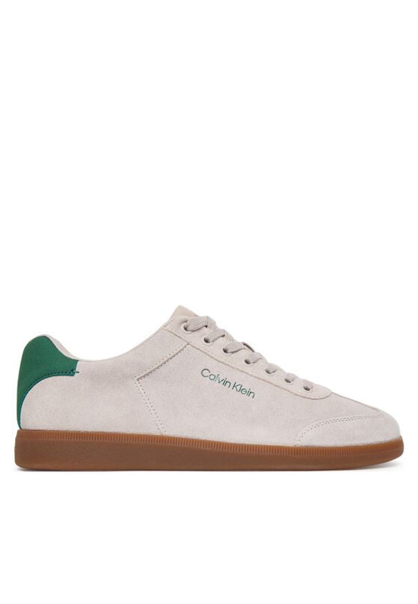 Calvin Klein Sneakersy Low Cupsole Laceup Su HM0HM01946 Beżowy. Kolor: beżowy. Materiał: zamsz, skóra