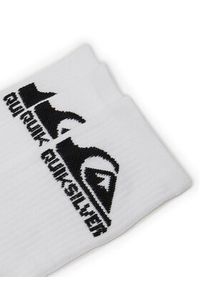 Quiksilver Zestaw 3 par wysokich skarpet męskich AS_QUIKSILVER_101W_SS25 (3-PACK) Biały. Kolor: biały. Materiał: materiał, bawełna