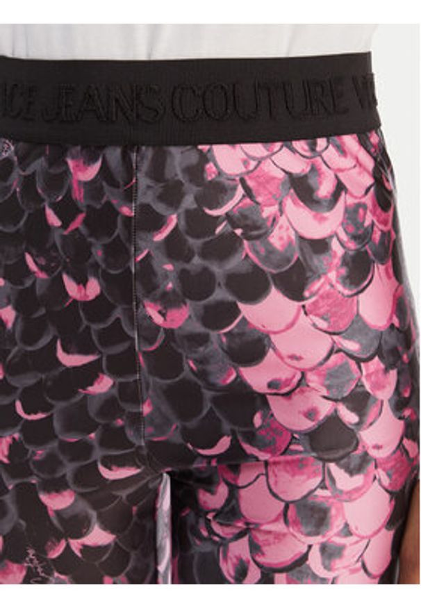 Versace Jeans Couture Legginsy 80HAC101 JS552 Różowy Slim Fit. Kolor: różowy. Materiał: syntetyk