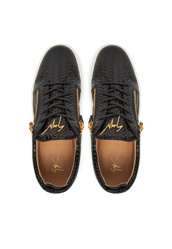 Giuseppe Zanotti - GIUSEPPE ZANOTTI Sneakersy RM50012/001 Czarny. Kolor: czarny. Materiał: skóra