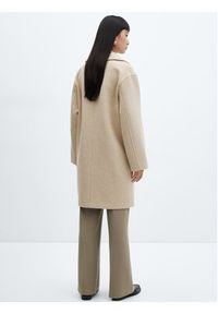 mango - Mango Płaszcz wełniany Conguito 57077733 Beżowy Oversize. Kolor: beżowy. Materiał: syntetyk #2