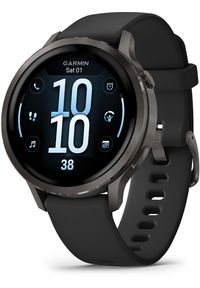 GARMIN - Smartwatch Garmin Venu 4 inteligentny zegarek 41 mm kolor łupkowy z czarnym silikonowym paskiem. Rodzaj zegarka: smartwatch. Kolor: czarny #1