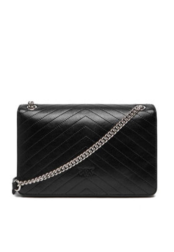 Pinko - PINKO Torebka Love One Light Classic AI 25-26 PLTT 106174 A2JC Czarny. Kolor: czarny. Materiał: skórzane