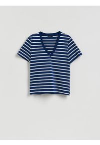 Reserved - T-shirt z bawełny merceryzowanej - wielobarwny. Materiał: bawełna #1