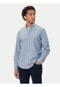Mustang Koszula Elmore 1016948 Błękitny Regular Fit. Kolor: niebieski. Materiał: bawełna