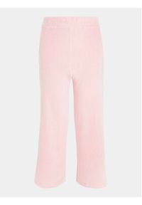 TOMMY HILFIGER - Tommy Hilfiger Spodnie dresowe KG0KG07409 M Różowy Wide Leg. Kolor: różowy. Materiał: bawełna #5