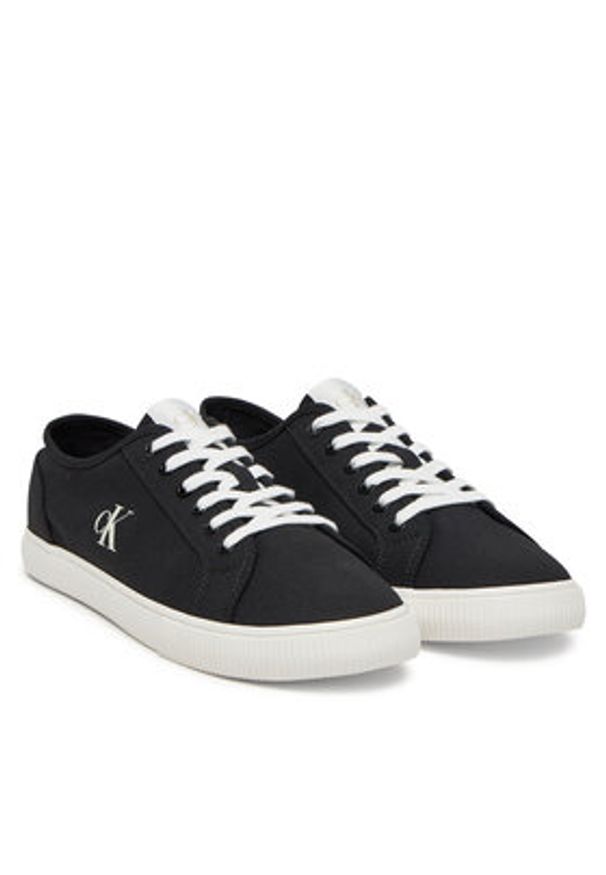 Calvin Klein Jeans Tenisówki Ess Vulc Low Mg Canvas YM0YM01209 Czarny. Kolor: czarny. Materiał: materiał