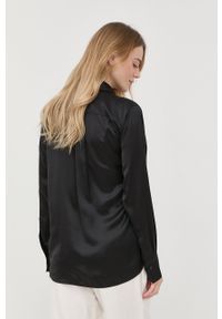 VICTORIA BECKHAM - Victoria Beckham bluzka jedwabna damska kolor czarny gładka. Okazja: na co dzień. Kolor: czarny. Materiał: jedwab. Długość rękawa: długi rękaw. Długość: długie. Wzór: gładki. Styl: casual #4