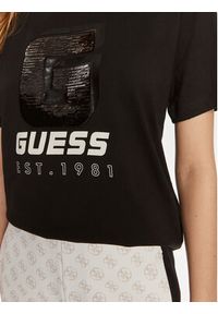 Guess T-Shirt Ines V4YI07 I3Z14 Czarny Regular Fit. Kolor: czarny. Materiał: bawełna