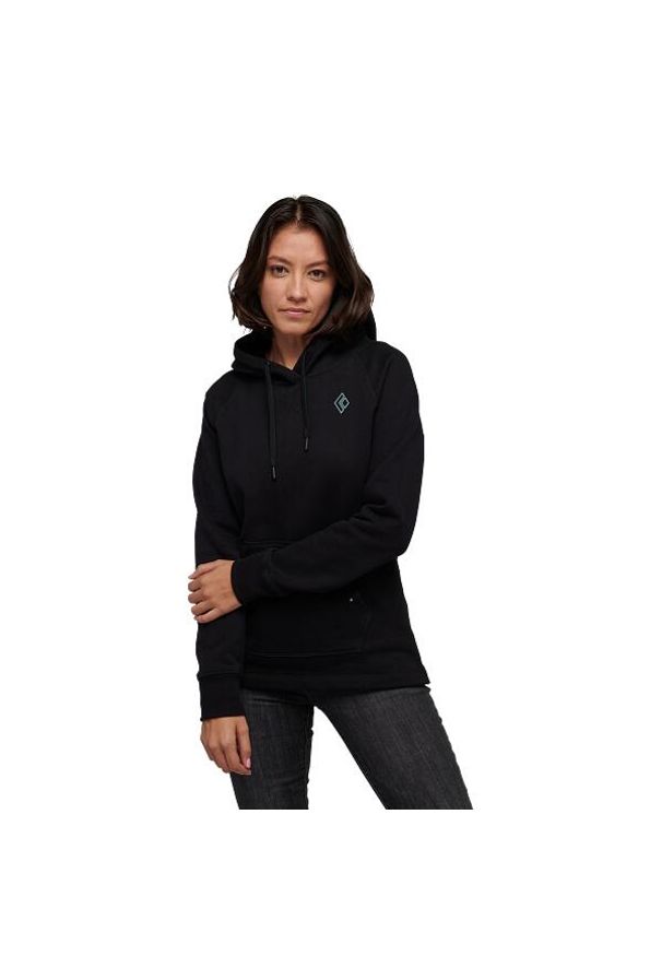 Bluza sportowa z kapturem damska Black Diamond Summit Scribble Hoody. Typ kołnierza: kaptur. Kolor: czarny. Sport: turystyka piesza