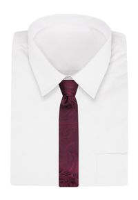 Krawat Alties (7 cm) - Bordowy, Wzór Orientalny. Kolor: czerwony. Materiał: tkanina. Styl: elegancki, wizytowy #2
