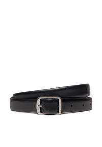 Calvin Klein Pasek Damski Slim Square Buckle Belt 2.0 K60K611719 Czarny. Kolor: czarny. Materiał: skóra