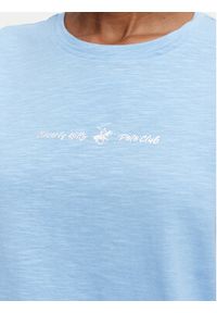 Beverly Hills Polo Club T-Shirt P-SS26W-TS6510 Niebieski jasny Regular Fit. Typ kołnierza: polo. Kolor: niebieski. Materiał: bawełna #5