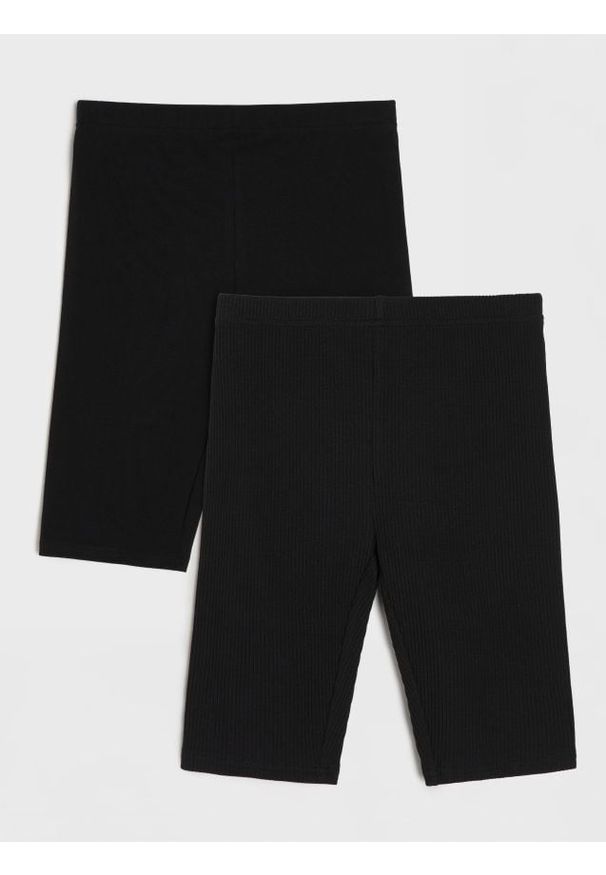 Sinsay - Szorty kolarki 2 pack - czarny. Kolor: czarny