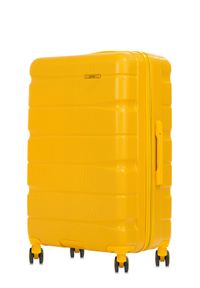 Ochnik - Komplet walizek na kółkach 19'/24'/28'. Kolor: żółty. Materiał: materiał, poliester, guma #11