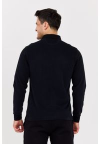 La Martina - LA MARTINA Czarny męski longsleeve polo HEAVY JERSEY, Rozmiar L. Typ kołnierza: polo. Kolor: czarny. Materiał: jersey. Długość rękawa: długi rękaw. Długość: długie. Styl: klasyczny #5